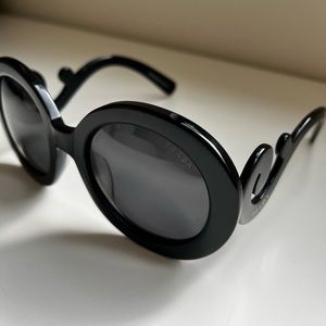 Prada black round sunglasses
